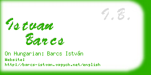 istvan barcs business card